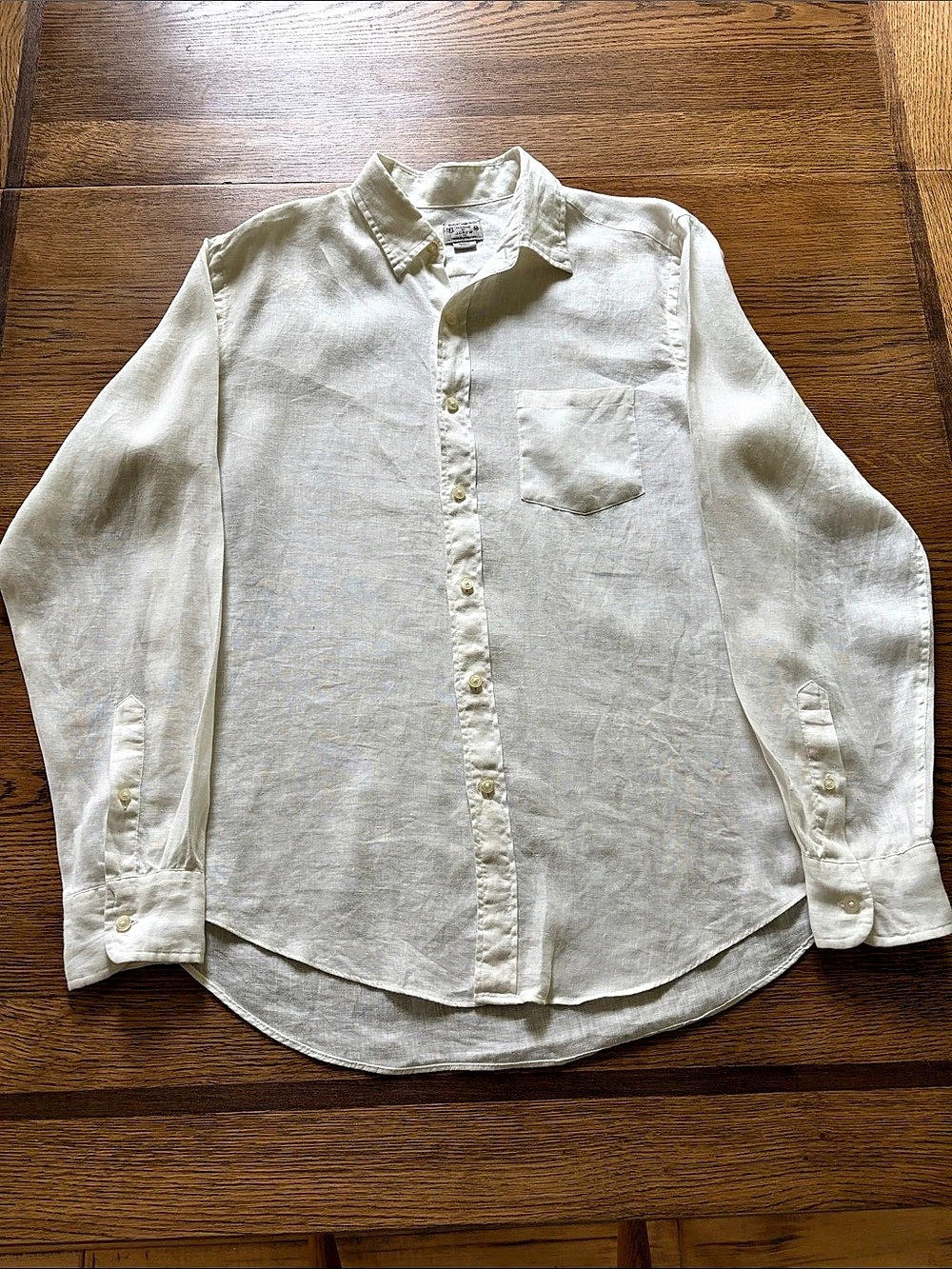 J.Crew Quality Linen Shirt Button Down White